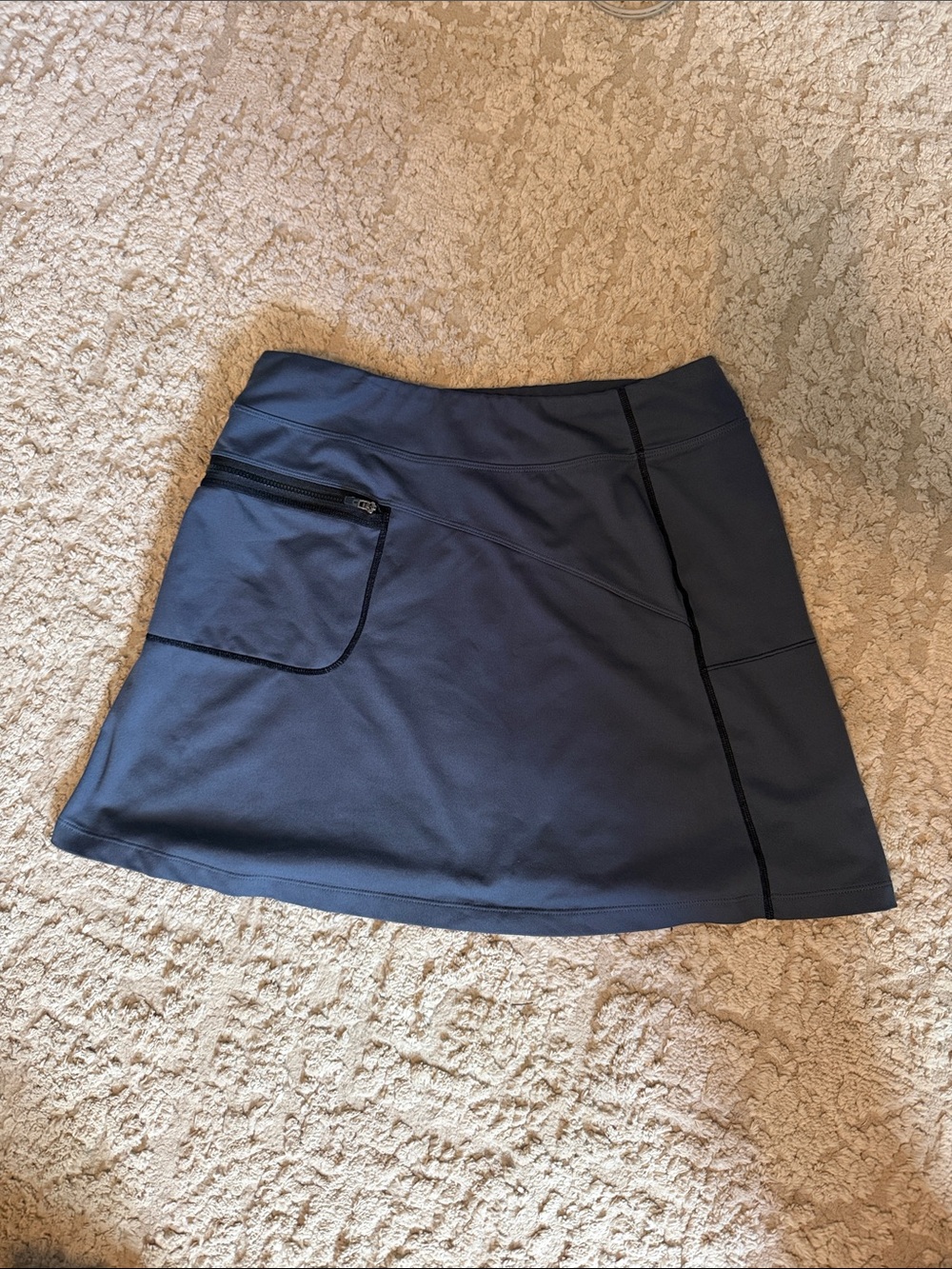 Title Nine Athletic Skort with Side Zip Pocket - Dark Charcoal